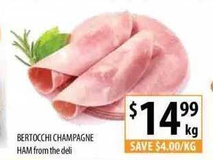 Supabarn Bertocchi Champagne Ham offer