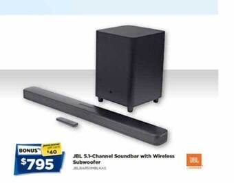 Jbl 5.1-channel Soundbar With Wireless Subwoofer