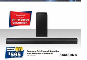Samsung 3.1-channel Soundbar With Wireless Subwoofer