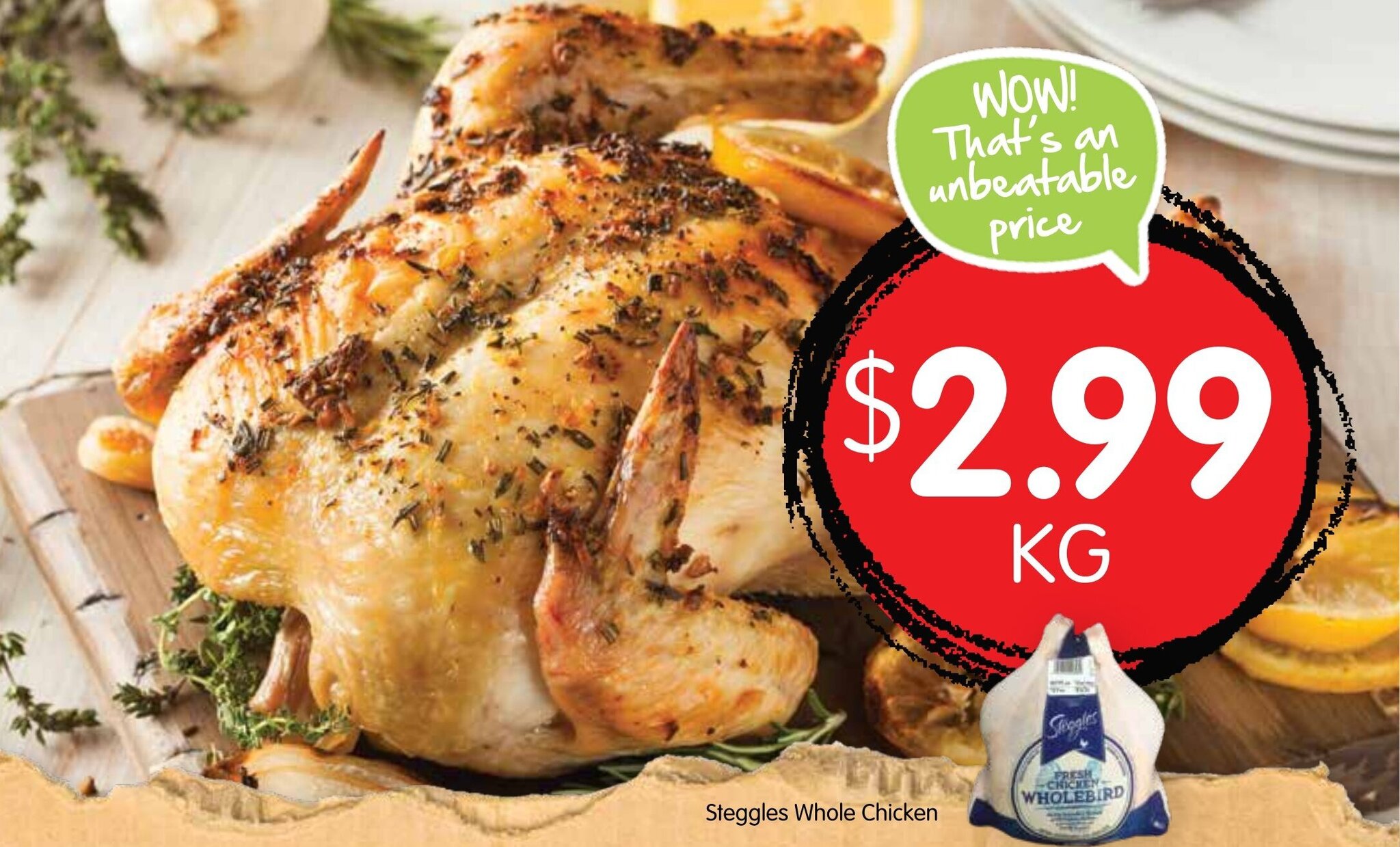Steggles Whole Chicken offer at Spudshed