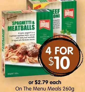 Spudshed On The Menu Meals 260g offer