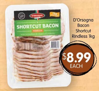 Spudshed D'Orsogna Bacon Shortcut Rindless 1kg offer