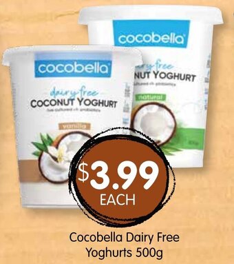 Spudshed Cocobella Dairy Free Yoghurt 500g offer