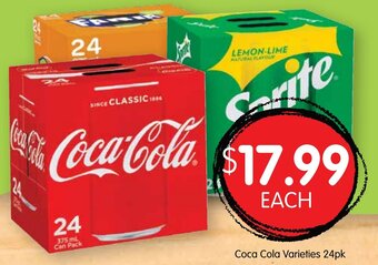 Spudshed Coca Cola Varieties 24pk offer