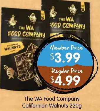The WA Food Company Californian Walnuts 220g