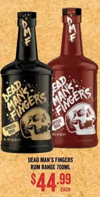 Spudshed Dead Man's Fingers Rum Range 700ml offer
