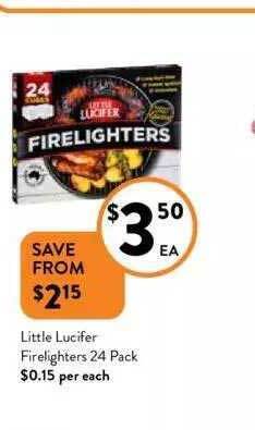 Foodworks Little Lucifer Firelighters 24 Pack offer