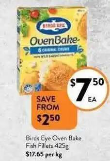 Foodworks Birds Eye Oven Bake Fish Fillets 425 G offer