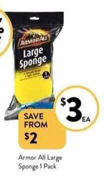 Foodworks Armor All Large Sponge 1 Pack offer