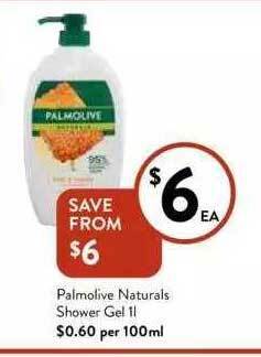 Foodworks Palmolive Naturals Shower Gel 1l offer