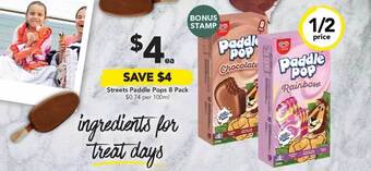 Drakes Streets Paddle Pops 8 Pack offer