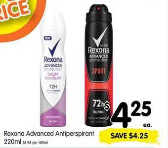 Spar Rexona Advanced Antiperspirant offer