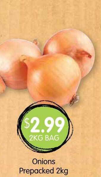 Spudshed Onions Prepacked 2kg offer