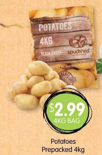 Spudshed Potatoes Prepacked 4kg offer