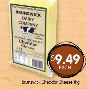 Spudshed Brunswick Cheddar Cheese 1kg offer