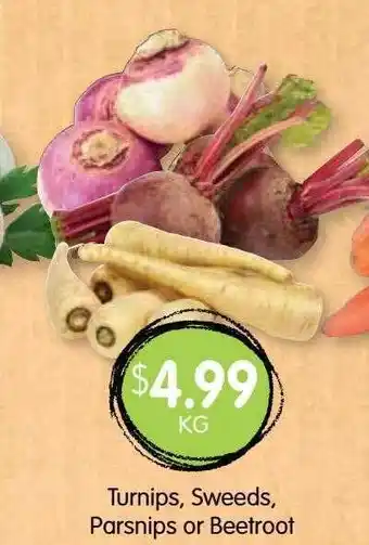 Turnips, Sweeds, Parsnips Or Beetroot