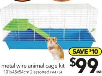 Cheap as Chips Metal Wire Animal Cage Kit 101x45x54cm offer