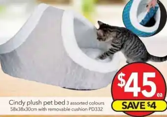 Cheap as Chips Cindy Plush Pet Bed offer