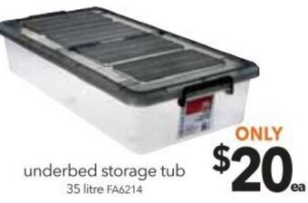 Cheap as Chips Underbed Storage Tub 35 Litre offer
