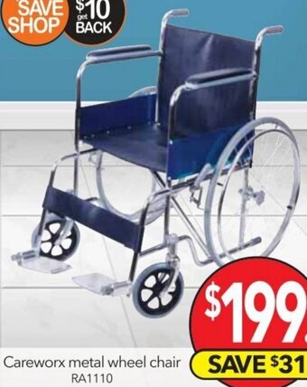 Cheap as Chips Careworx Metal Wheel Chair offer