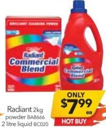 Cheap as Chips Radiant 2kg Powder 2 Litre Liquid offer