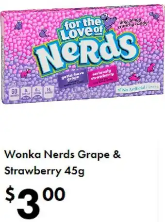 Wonka Nerds Grape & Strawberry 45g