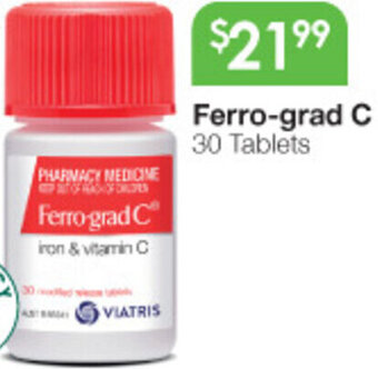 Soul Pattinson Chemist Ferro-Grad C 30 Tablets offer