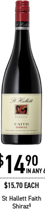 Dan Murphy's St Hallett Faith Shiraz offer