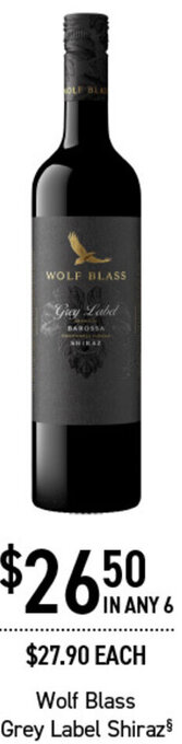 Dan Murphy's Wolf Blass Grey Label Shiraz offer