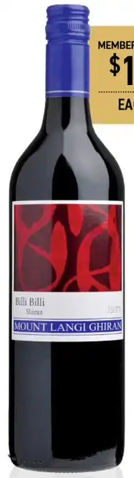 Dan Murphy's Mount Langi B/Billi Shiraz 2013 750ml offer