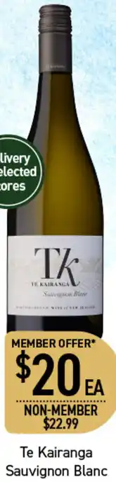 Dan Murphy's Te Kairanga Sauvignon Blanc offer