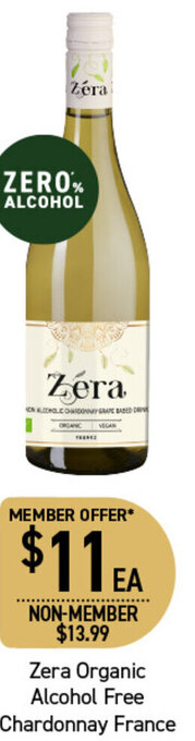 Dan Murphy's Zera Organic Alcohol Free Chardonnay France offer