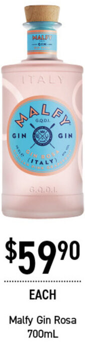 Dan Murphy's Malfy Gin Rosa 700ml offer