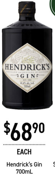 Hendrick's Gin 700ml