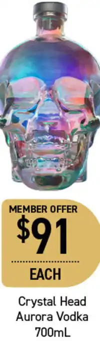 Crystal Head Aurora Vodka 700ml