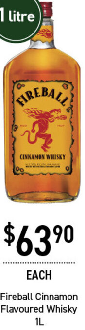 Dan Murphy's Fireball Cinnamon Flavoured Whisky 1L offer