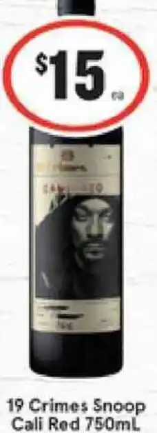 IGA 19 Crimes Snoop Cali Red 750ml offer