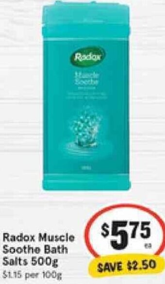 IGA Radox Muscle Soothe Bath Salts 500g offer