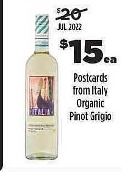 Liquorland Postcards From Italy Organic Pinot Grigio offer