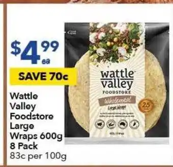 Ritchies Wattle Valley Foodstore Large Wraps 600g offer