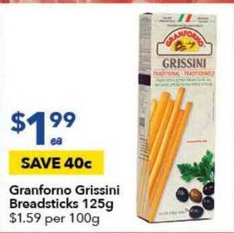 Granforno Grissini Breadsticks 125g