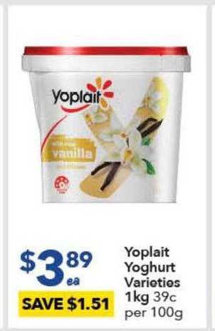 Ritchies Yoplait Yoghurt Varieties 1kg offer