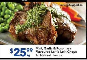 Ritchies Mint, Garlic & Rosemary Flavoured Lamb Loin Chops offer