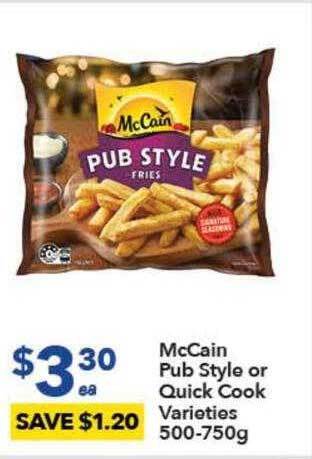 Ritchies McCain Pub Style Or Quick Cook Varieties 500-750g offer