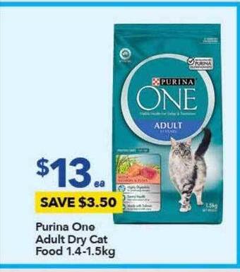 Ritchies Purina One Adult Dry Cat Food 1.4-1.5kg offer