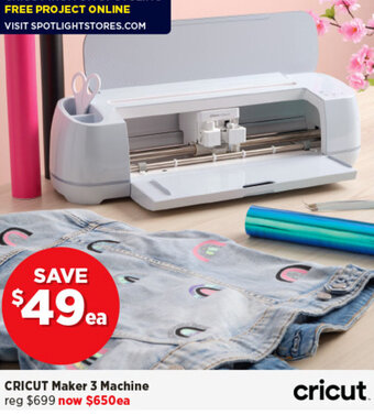 Spotlight Cricut Maker 3 Machine offer