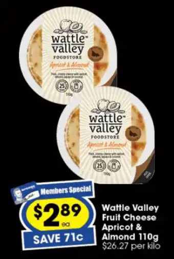 Ritchies Wattle Valley Fruit Cheese Apricot & Almond 110g offer