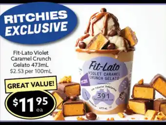Fit-Lato Violet Caramel Crunch Gelato 473ml