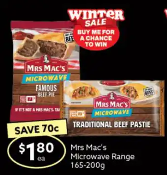 Ritchies Mrs Mac's Microwave Range 165-200g offer