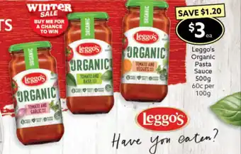 Ritchies Leggo's Organic Pasta Sauce 500g offer
